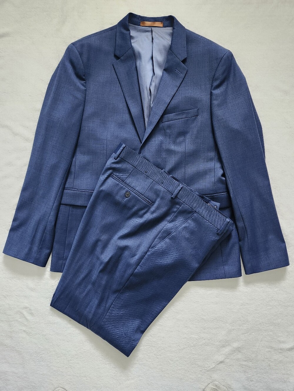 ​RW&CO. Men's Blue Athletic Fit‎ Suit Jacket 44 & Tailored Fit Pants 40x32 Set